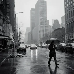 an award winning photo of postapocalyptic new york, by helen levitt, ultra detailed, rainy, beautiful
