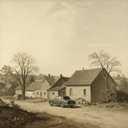 a simple village by carl spitzweg