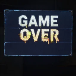 game over screen, 4 k, unreal engine.