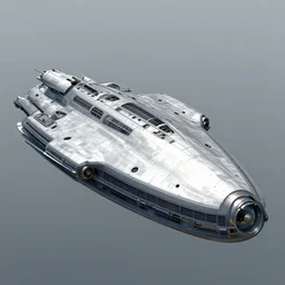 Cross section of the spaceship Von Braun from the computer game System shock 2