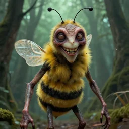 bee human man chimera creepy smile lovecraft