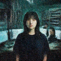portrait of lain iwakura, background room full of cables and computers by yoshitoshi abe, ruan jia and joao ruas, atmospheric