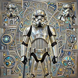 symmetry!! portrait of strom trooper, star wars, sci - fi, glowing lights!! intricate, elegant, highly detailed, digital painting, artstation, concept art, smooth, sharp focus, illustration, art by artgerm and greg rutkowski and alphonse mucha