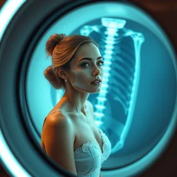 of pretty woman in xray machine,