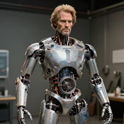 animatronic Danny McBride, exposed mechanics, photo, Stan Winston studios, detailed, 4k