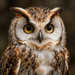 portrait of half hannah montana half owl,