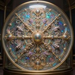 iridescent opalescent in cryochamber : by michal karcz, daniel merriam, victo ngai and guillermo del toro : ornate, dynamic, particulate, intricate, elegant, highly detailed, centered, artstation, smooth, sharp focus, octane render