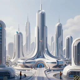 a futuristic city that's more advanced than we are now because people aren't weird on main