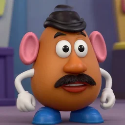 Film still of Steve Harvey, as Mr. Potato Head from Toy Story (animated movie), no blur, no text