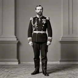 tsar nicholas ii as iron man, historical photograph, highly detailed, full length portrait