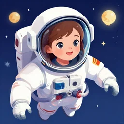 ( ( dither ) ) illustrated portrait of a young astronaut girl floating in space, colorful, ( ( mads berg ) ), christopher balaskas, rich grainy texture, detailed, dynamic composition, light blue filter, wide angle, grainy lights, high contrast, dark tint, halftone shaded, anime poster, murata range