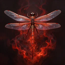 a medieval killer dragonfly in royal knights armor, dark thick smokey red fire, intricate, elegant, highly detailed, centered, digital painting, artstation, concept art, smooth, sharp focus, illustration, artgerm, tomasz alen kopera, peter mohrbacher, donato giancola, joseph christian leyendecker, wlop, boris vallejo