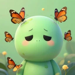 exotic butterflies try to cheer up the worlds saddest in the entire world
