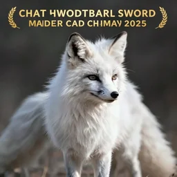 white - haired fox, poofy