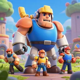 🤖🎮, clash royal style characters, unreal engine 5, octane render, detailed, cinematografic, cinema 4 d