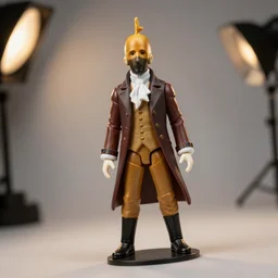 plastic action figure from the broadway musical hamilton, hdr studio lighting, tilt shift lens, high resolution product photography