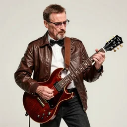 psychedelic walter white playing gibson sg, greg rutkowski, trending on artstation