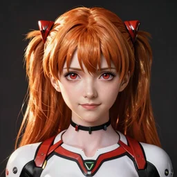 asuka from neon genesis evangelion! red dead redemption art style, rockstar games art, realistic anime, portrait, beautiful face, symmetrical face