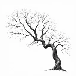 iron tree, branches as fractal like shaped, by mc escher