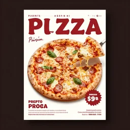 a flyer for a pizza restaurant, graphic design, featured on behance, design portfolio