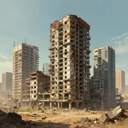 a beautiful very detailed rendering of city architecture pier unfinished building urbex abandoned industrial architecture nature by camille pissarro, desert bladerunner 2 0 4 9, archdaily, wallpaper, highly detailed, trending on artstation.