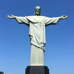 photo of christ the redeemer in rio as a real giant person