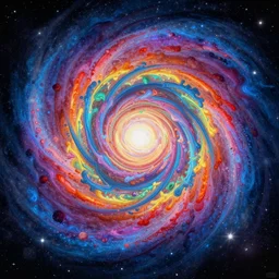 center of the universe, a visitor from another world, highly saturated colors, detailed illustration, digital art, overdetailed art, concept art, Greg Rutkowski, trending on artstation