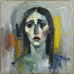 abstract expressionist painting of fear