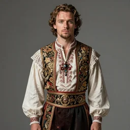 chris pratt traditional corsicancostume, intricate, elegant, highly detailed, digital painting, artstation, concept art, sharp focus, illustration, orientalism, aleksi briclot, rutkowski, bouguereau