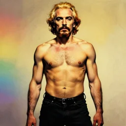 lgbt art, tom of finland style, lenin, in billy herrington body, art in 4 k, high quality