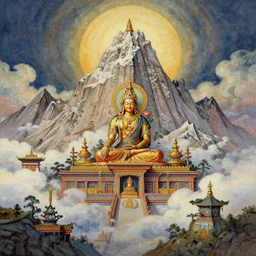omar shanti himalaya tibet, acrilic paint, digital, artstation, detailed intricate ink illustration, heavenly atmosphere, digital art, overdetailed art, concept art, complementing colors, trending on artstation, cgstudio, the most beautiful image ever created, dramatic, subtle, details, award winning artwork, beautiful scenery