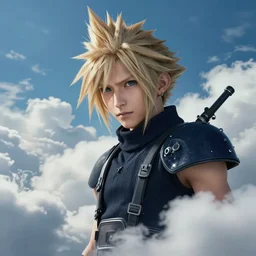 An anime portrait of a realistic cloud strife from ff7, by Stanley Artgerm Lau, ps5, trennding on artstation