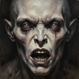 gediminas pranckevicius | close up portrait of a monster in the sinister valley of despair, one mouth, one nose, two eyes, oil painting by tomasz jedruszek, cinematic lighting, pen and ink, anthropomorphic intricate, elegant, highly detailed, digital painting, artstation, concept art, smooth, sharp focus, illustration, art by artgerm, bob eggleton, michael whelan, stephen hickman, richard corben, wayne barlowe