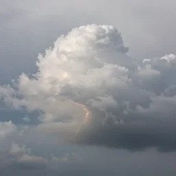 clouds with lighting foggy rainy award winning, trending on artstation, unreal engine