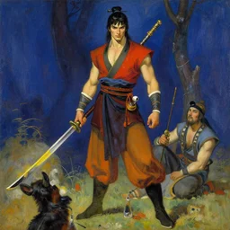 wuxia, male, character design, colorful, painting by gaston bussiere, craig mullins, j. c. leyendecker, tom of finland
