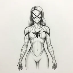 sketch of a spider woman drawn by uiti ukumo