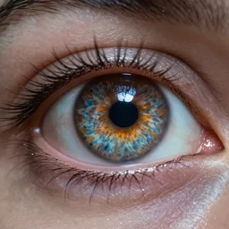 cosmos space in pupil of the eye, cinematic lights, photorealistic