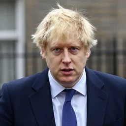 boris johnson with a mullet