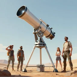 humanoid telescope, post apocalyptic digital art by eugene de blaas, ross tran, and nasreddine dinet, vibrant color scheme, radiation, intricately detailed, in the style of romanticism. artstation, greg rutkowski