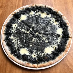 black pizza with white spots - 5