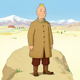 tintin au tibet, par herge. trait plein