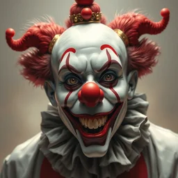 the sacred clown, realistic, extremely detailed, sharp focus, wide view, smooth, digital illustration, by james jean, by rossdraws, frank franzzeta, mcbess, sakimichan, brosmin, danton fadeev, steve simpson
