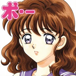 a shoujo manga cover with a girl with big sparkly eyes and brown curly hair, in the style of naoko takeuchi ( 1 9 8 0 s )