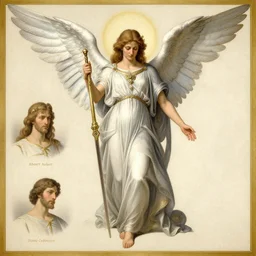 beautiful diagram of a biblically accurate angel, art by scott davidson, albert aublet, krenz cushart, artem demura