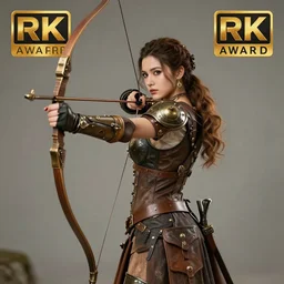 photo of a beautiful steampunk archer, highly detailed, 8k, award winning