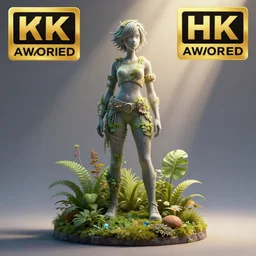 vaporwave statue, trending on art station, 4k UHD, 8k, painting illustration, high detail, rendered in unreal engine, 3d render, god rays, volumetric lighting, award winning, photorealistic, vegetation