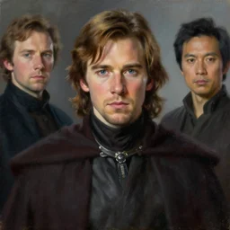painting portrait of Ethan Hawke dressed as lord in Star Wars, sharp focus, waist up, trending on ArtStation, masterpiece, by Greg Rutkowski, by Ross Tran, by Fenghua Zhong, octane, clear eyes, soft render, clear facial features, oil on canvas, moody lighting, cinematic, professional environment concept art