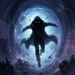 sandman in the multiverse, photorealistic, portal hopping and time warping with reckless abandon, masterpiece digital painting by Thomas Kinkade and Greg Rutkowski, artstation, 4k wallpaper