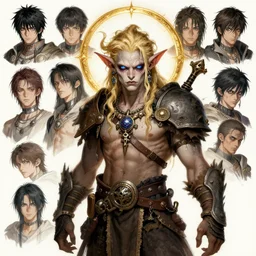 a ugly twisted blonde orc wearing a orc outfit with orc jewelry and accessories by alex gray, android jones, nekro, karol bak, ayami kojima, artgerm, yoshitaka amano, olivier ledroit, ruan jia, charlie bowater, tom bagshaw, make up, blue eyes, golden hora, concept art, fantasy