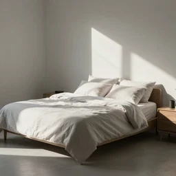 a bedroom with unidentifiable items